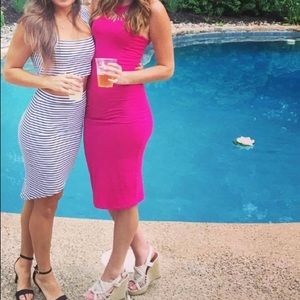 Fun Summer Fit Fuchsia Dress